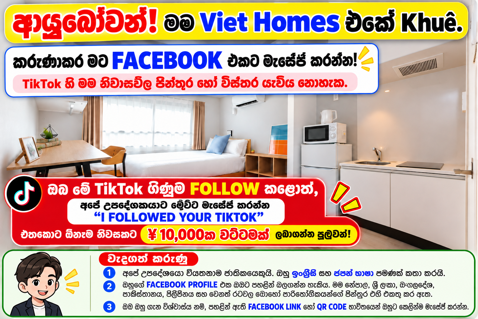 Viet Homes Sinhala advertisement